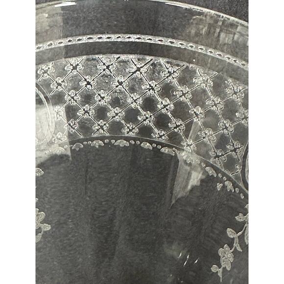 Fostoria 1920's Washington Etch # 266 Crystal Water Goblets-7 3/8" - Picture 4 of 7